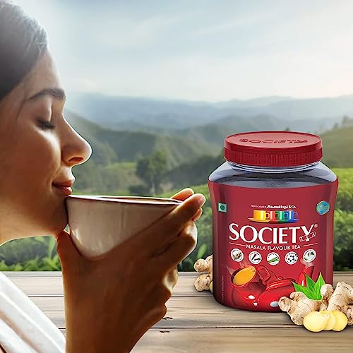 Society Masala Tea 16 Oz, 225 Cups, Indian Organic Black Tea, wi...