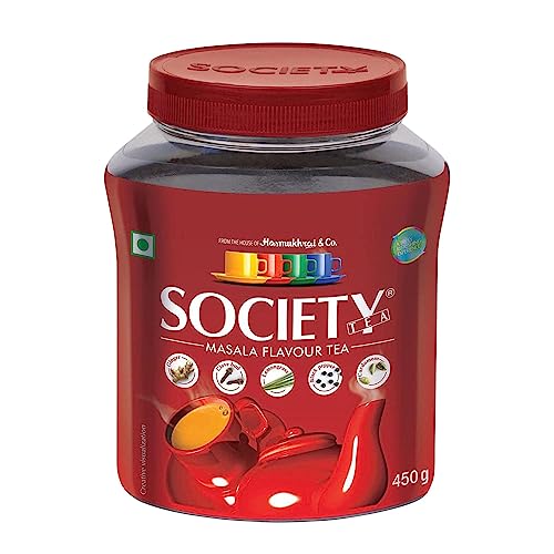 Society Masala Tea 16 Oz, 225 Cups, Indian Organic Black Tea, wi...