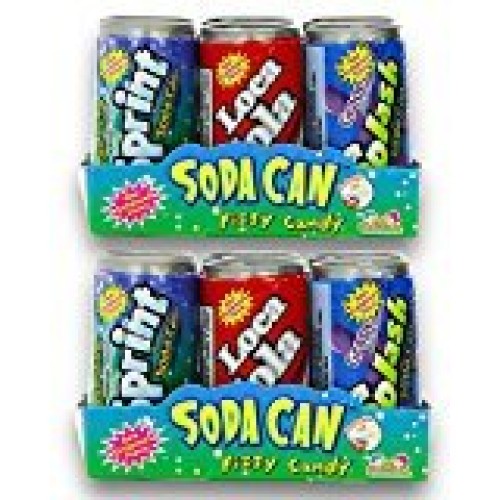 Soda Cans Fizzy Candy Six-Packs - 2 Of The Six-Packs