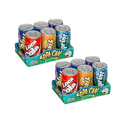 Soda Cans Fizzy Candy Six-Packs - 2 Of The Six-Packs