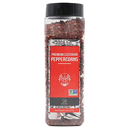 Soeos Authentic Sichuan Peppercorns 8Oz Grade A, Non-Gmo Verif