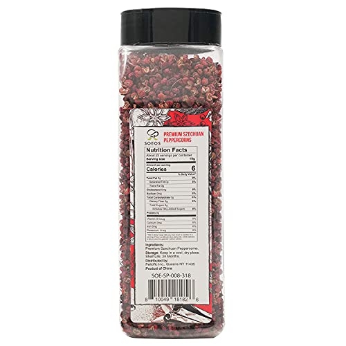 Soeos Authentic Sichuan Peppercorns 8Oz Grade A, Non-Gmo Verif