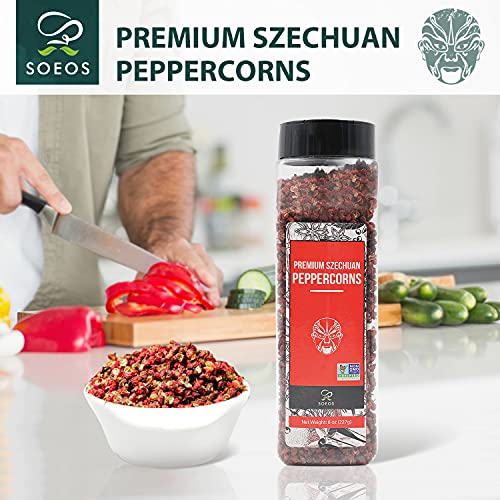 Soeos Authentic Sichuan Peppercorns 8Oz Grade A, Non-Gmo Verif