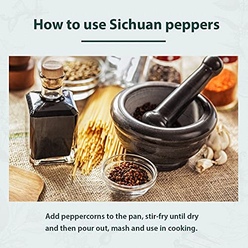 Soeos Authentic Szechuan Grade A Red Sichuan Peppercorns, Less S