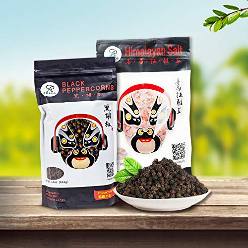 Soeos Black Peppercorns, Whole Black Pepper. Black Peppercorsn