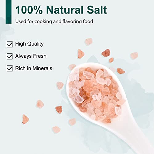 Soeos Himalayan Pink Salt 39 oz + Whole Black Peppercorns 18 oz,...