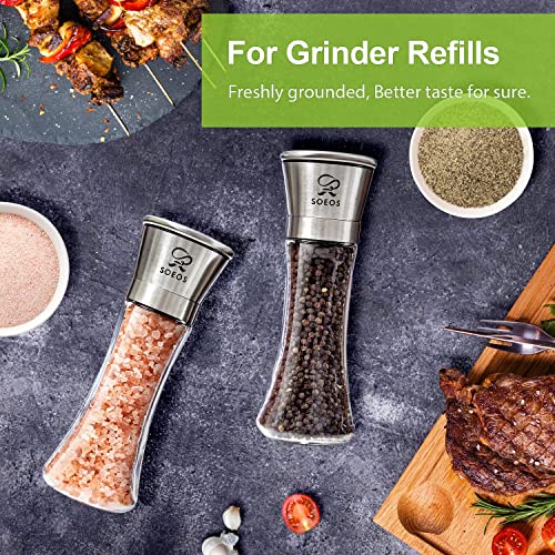 Soeos Himalayan Pink Salt 39 oz + Whole Black Peppercorns 18 oz,...