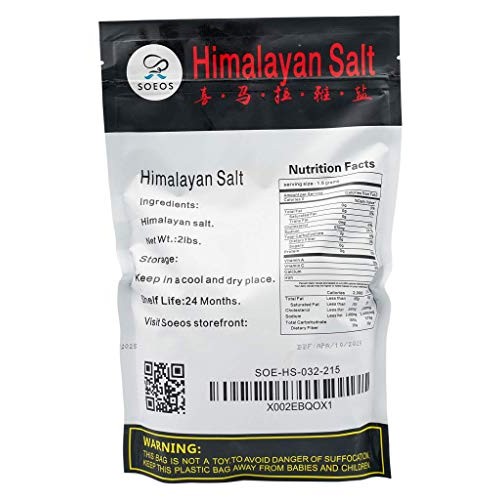 Soeos Hymalayan Salt, Pink Salt, 2 Lbs. Coarse Grain - For Grind