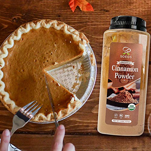 Soeos Organic Cinnamon Powder 15 Oz, Pure Cinnamon Powder, Premi