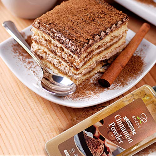 Soeos Organic Cinnamon Powder 15 Oz, Pure Cinnamon Powder, Premi