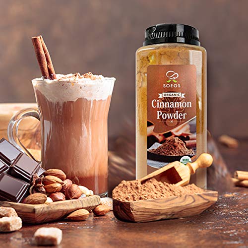 Soeos Organic Cinnamon Powder 15 Oz, Pure Cinnamon Powder, Premi
