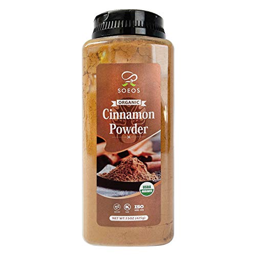 Soeos Organic Cinnamon Powder 15 Oz, Pure Cinnamon Powder, Premi
