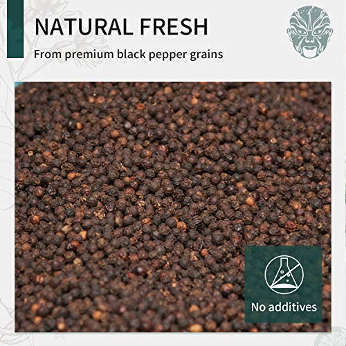 Soeos Organic Ground Black Pepper, Black Pepper Powder, Ground B