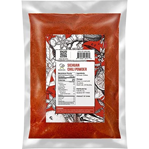 Soeos Premium Sichuan Chili Powder 8oz226g,All Natural,Asian C...