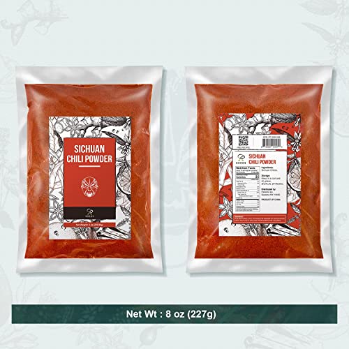 Soeos Premium Sichuan Chili Powder 8oz226g,All Natural,Asian C...
