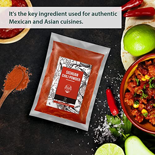 Soeos Premium Sichuan Chili Powder 8oz226g,All Natural,Asian C...