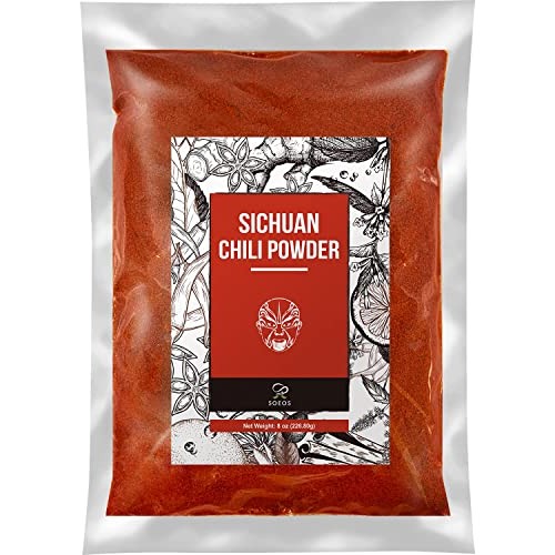 Soeos Premium Sichuan Chili Powder 8oz226g,All Natural,Asian C...