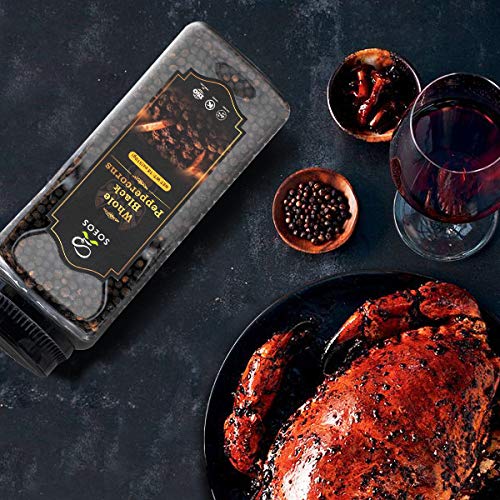 Soeos Premium Whole Black Peppercorns 18Oz, Top Grade, Black P