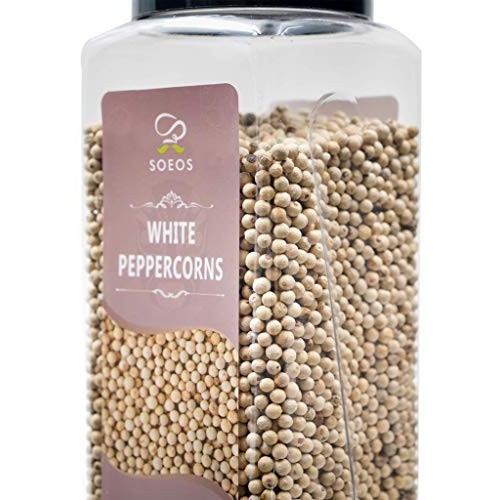 Soeos Premium Whole White Peppercorns 18Oz, Grade Aaa, White Pep