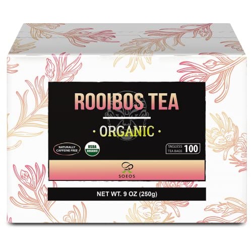 Soeos Rooibos Tea, Rooibos Tea Organic, Rooibos Tea Bags 100 Co...