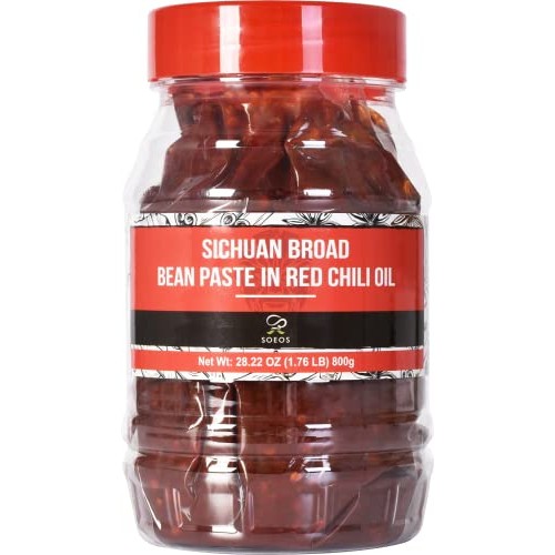 Soeos Sichuan Broad Bean Paste with Chili Oil 28.22oz 800g, Ho...