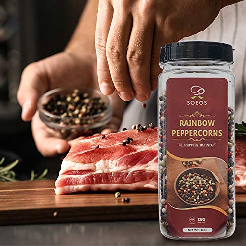 Soeos Whole Black Peppercorn Mix 8Oz, Black Pepper Mix For Gri