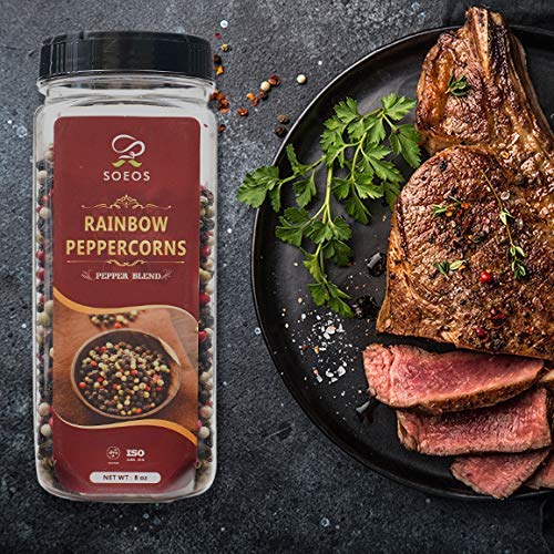 Soeos Whole Black Peppercorn Mix 8Oz, Black Pepper Mix For Gri