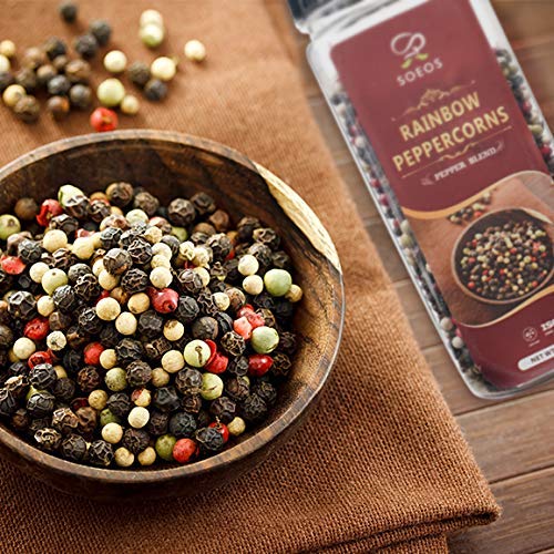 Soeos Whole Black Peppercorn Mix 8Oz, Black Pepper Mix For Gri
