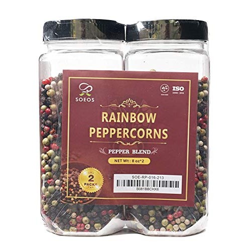 Soeos Whole Black Peppercorn Mix 8Oz, Black Pepper Mix For Gri