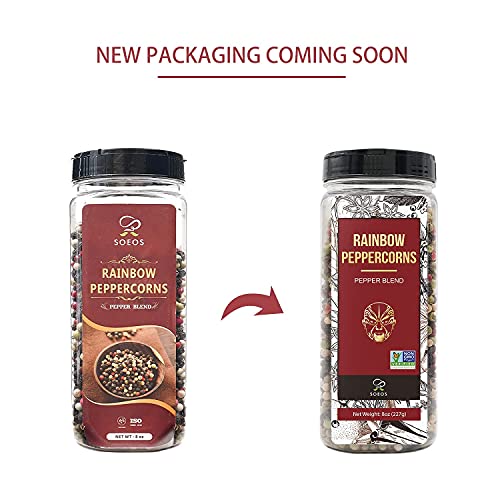 Soeos Whole Black Peppercorn Mix 8Oz, Black Pepper Mix For Gri