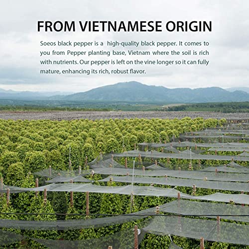 Soeos Whole Black Peppercorns 16 Oz, Grade Aaa, Black Pepperco
