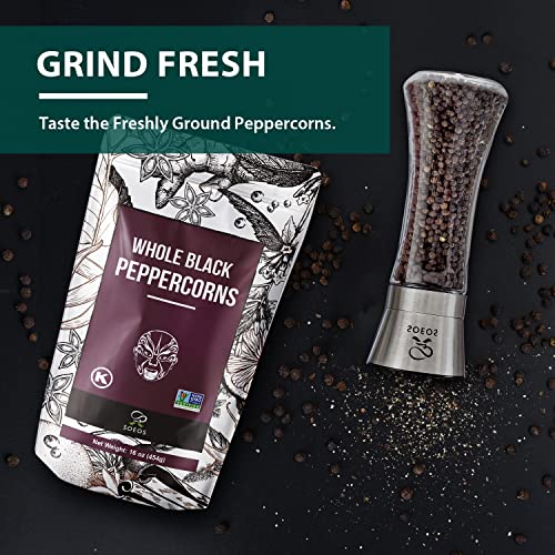 Soeos Whole Black Peppercorns 16 Oz, Grade Aaa, Black Pepperco