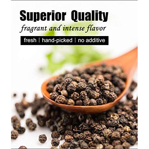 Soeos Whole Black Peppercorns 8Oz, Grade Aaa, Black Peppercorn