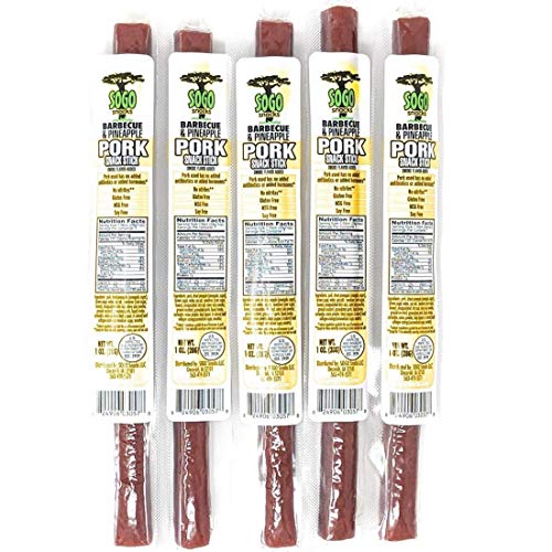 Barbecue And Pineapple Natural Pork Meat Sticks, Smoked Meat Sti