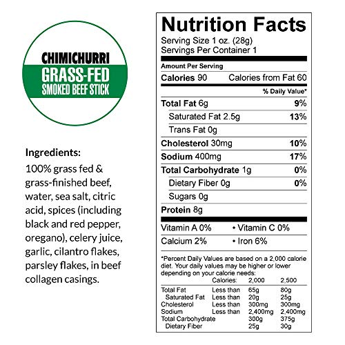 Chimichurri, Sogo Snacks, No Sugar, 100% Grass-Fed &Amp; Grass-Finis