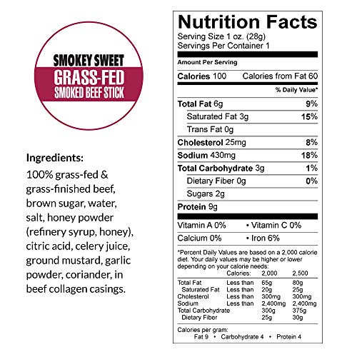 Smokey Sweet, Sogo Snacks, 100% Grass-Fed &Amp; Grass-Finished, Non-