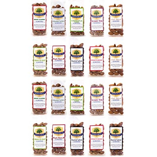 Bold and Spicy Flavored Snack Almonds 1.5 oz Variety Pack by Soh...