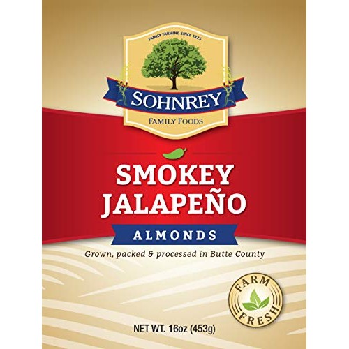 Smokey Jalapeno Spicy Almonds Bold Roasted Seasoned Snack Nuts F