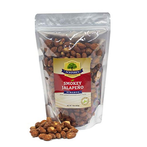 Smokey Jalapeno Spicy Almonds Bold Roasted Seasoned Snack Nuts F