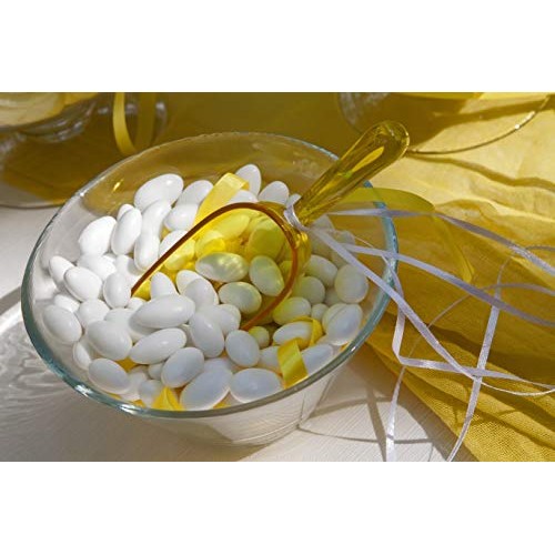 White Jordan Almonds Wedding Shower Party Favor Premium Fine Can