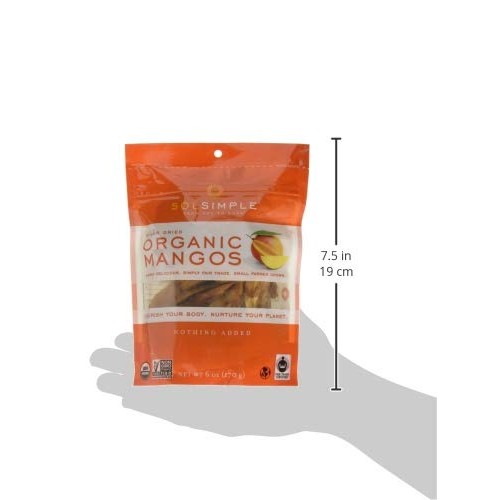 Sol Simple Dried Mango, 6 Ounce