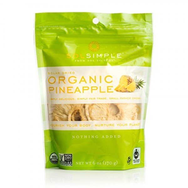 Sol Simple Solar Dried Pineapple Snack, Ethical Trade From Nicar
