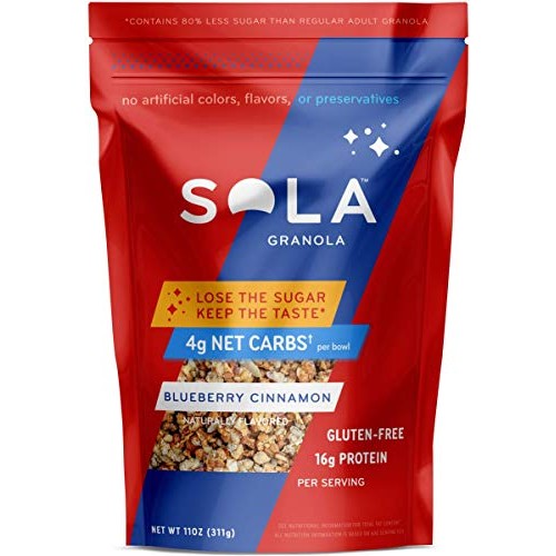 Sola Granola, Low Carbs, Gluten Free Blueberry Cinnamon, 11 Oun