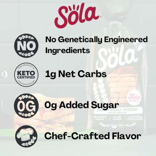 Sola Keto Bread, Deliciously Seeded Case of 6