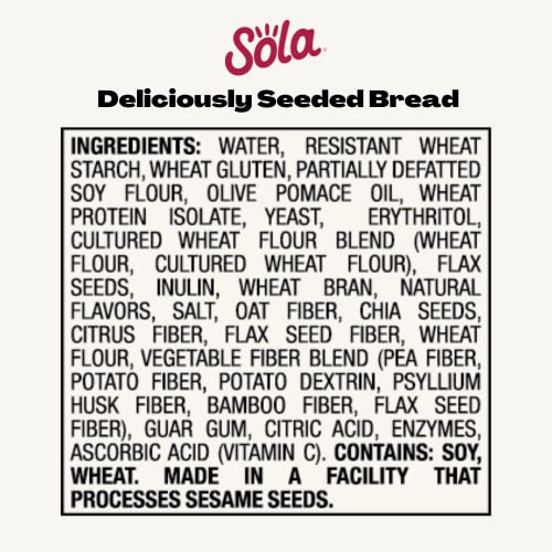 Sola Keto Bread, Deliciously Seeded Case of 6