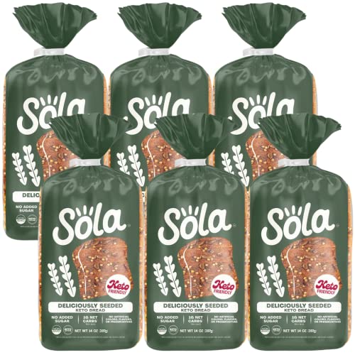 Sola Keto Bread, Deliciously Seeded Case of 6