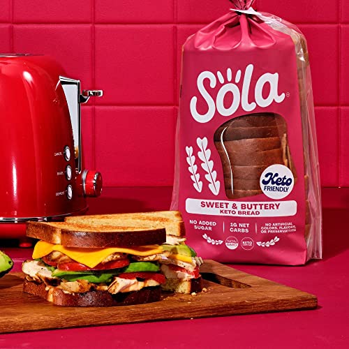 Sola Keto Sweet & Buttery White Bread - Delicious Non-GMO, No Ad...