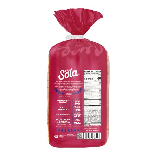 Sola Keto Sweet & Buttery White Bread - Delicious Non-GMO, No Ad...