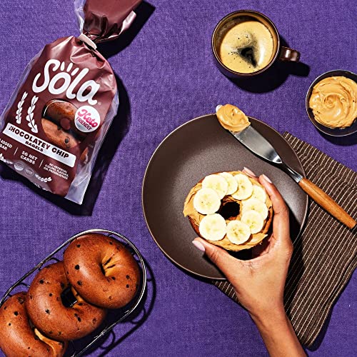 SOLA Low Carb & Keto Friendly Bagels, Chocolately Chip - 5g Net ...