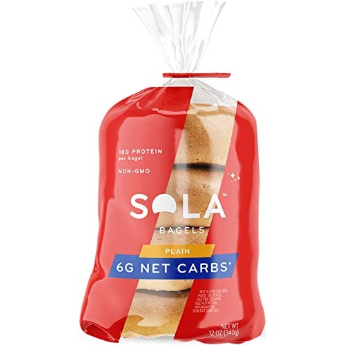 SOLA Plain Bagels, Low Carb & Keto Friendly, 18g of Protein Per ...